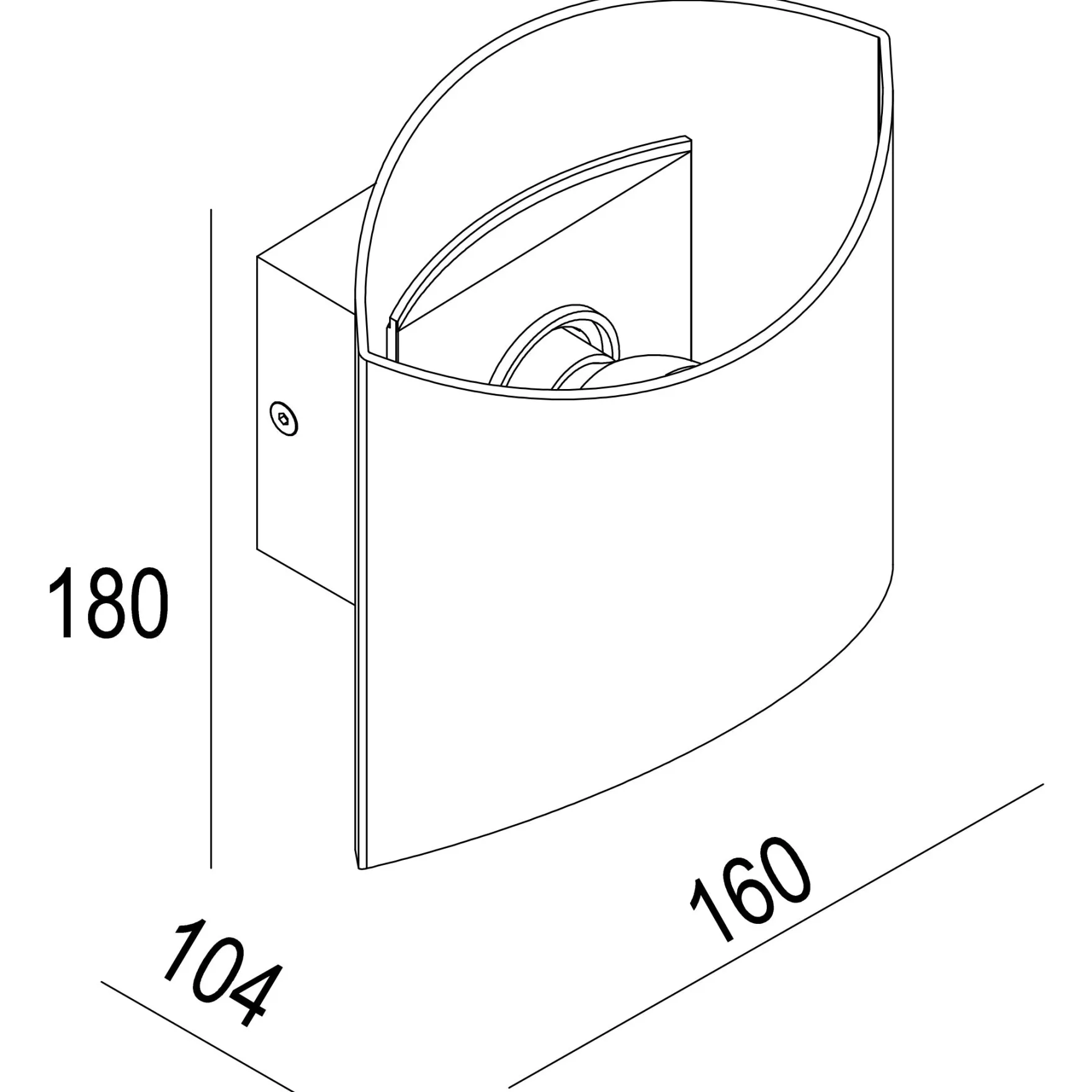 Shade X vegglampe 40W sort/messing
