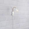 Shiro vegglampe hvit/messing m/dim