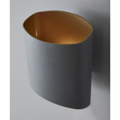 Sinne vegglampe grå/messing