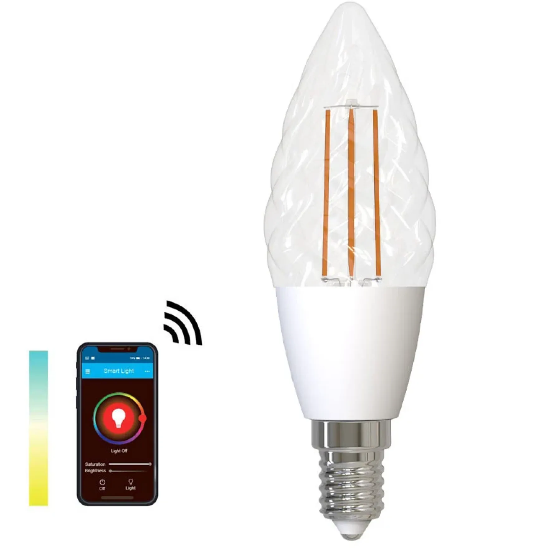SMART LIGHT WIFI CCT E14 mignon krystall klar