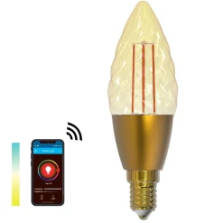 SMART LIGHT WIFI CCT E14 mignon krystall amber