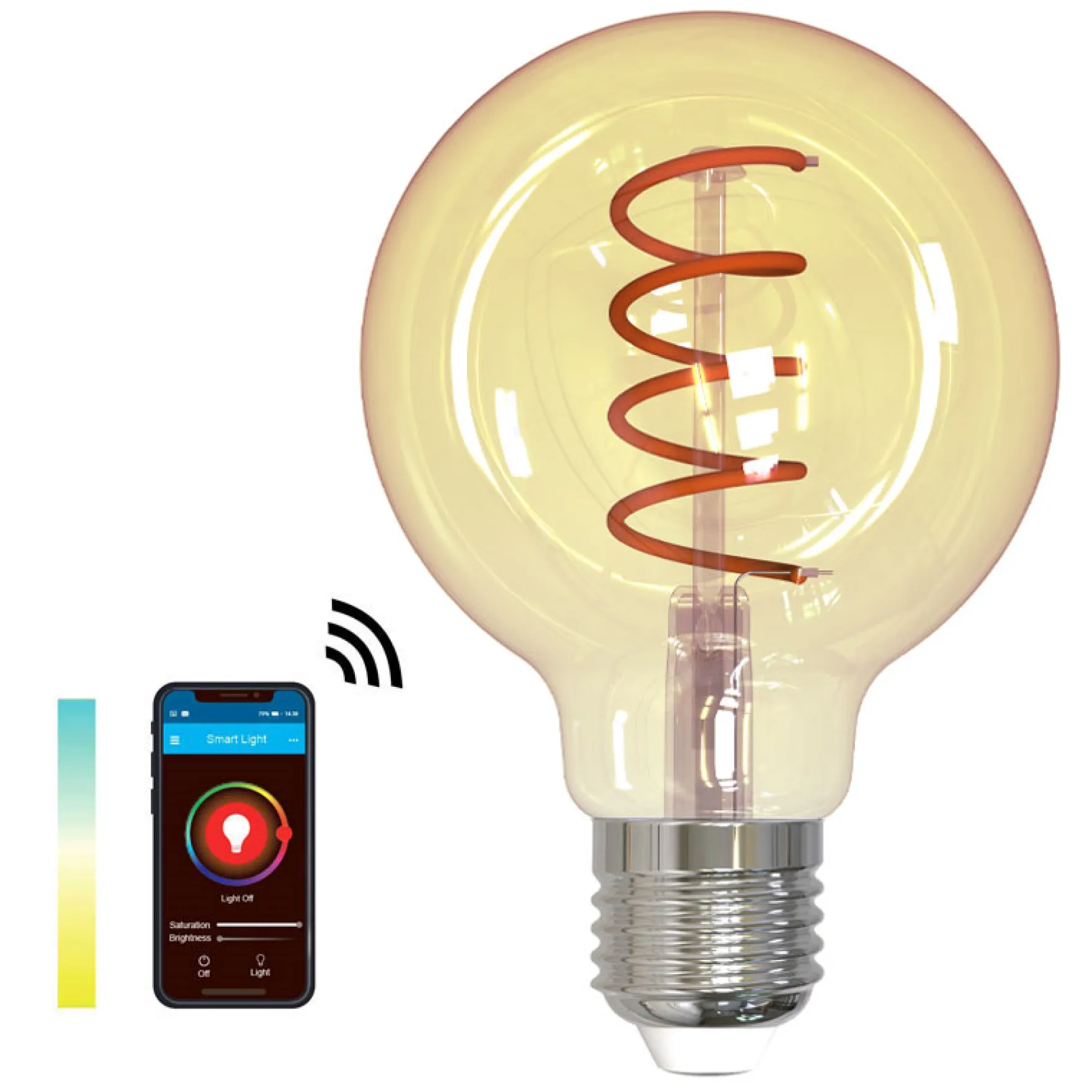 SMART LIGHT WIFI CCT globe amber Ø80mm