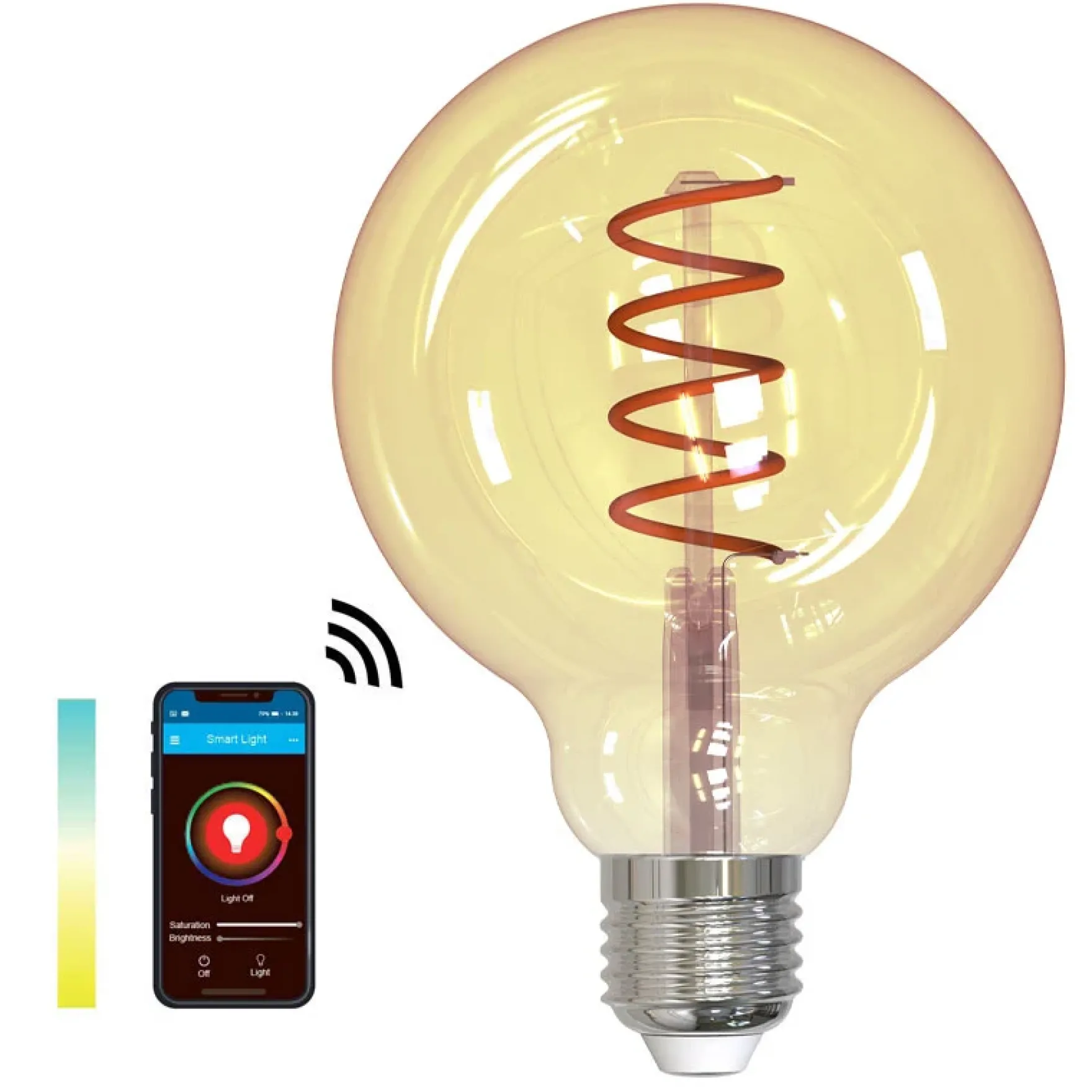 SMART LIGHT WIFI CCT globe amber Ø95mm