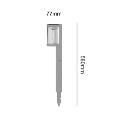 Solar garden spot 1W sort beacon IP65