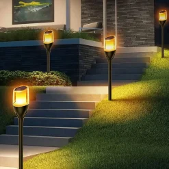 Solar garden spot 1W sort flame IP65
