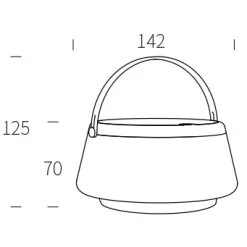 Solar Lantern oppladbar bordlampe grønn IP44
