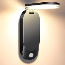 Solar sensor vegglampe 5W sort IP65