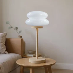 Soleia bordlampe E27 hvit/beige