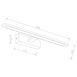 Specchio 50 baderomsarmatur hvit LED IP44