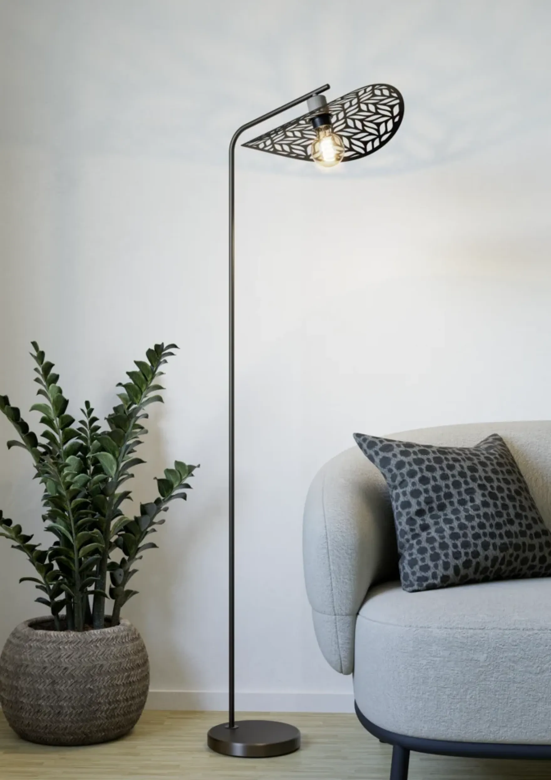 Swaby gulvlampe E27 bronse