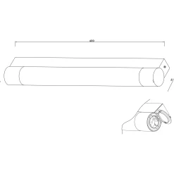 Titan 40 baderomsarmatur 12W hvit LED IP44