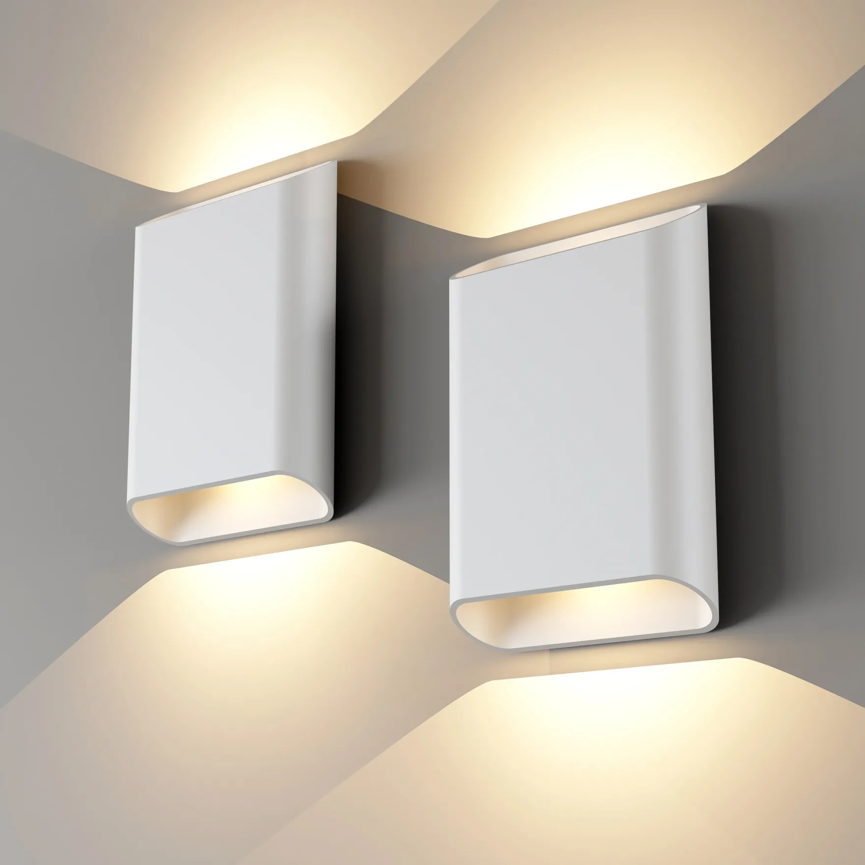 Trem K2 vegglampe hvit IP65