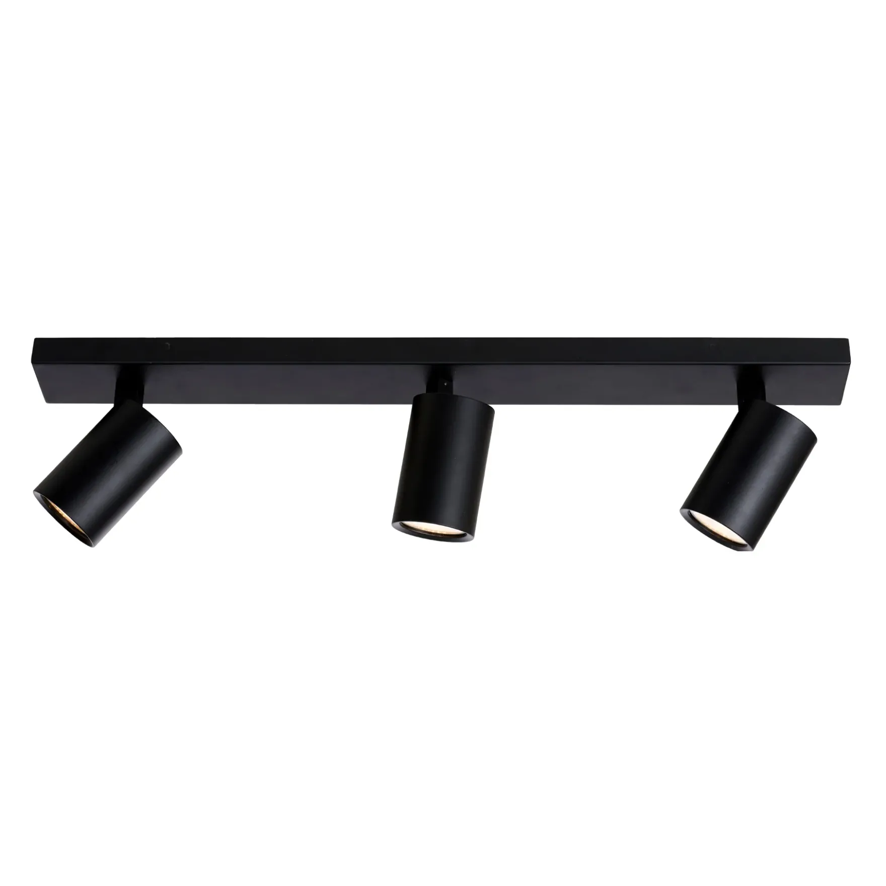 Trino 3-lys takspot skinne IP44 sort