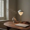 Valencia bordlampe hvit/messing