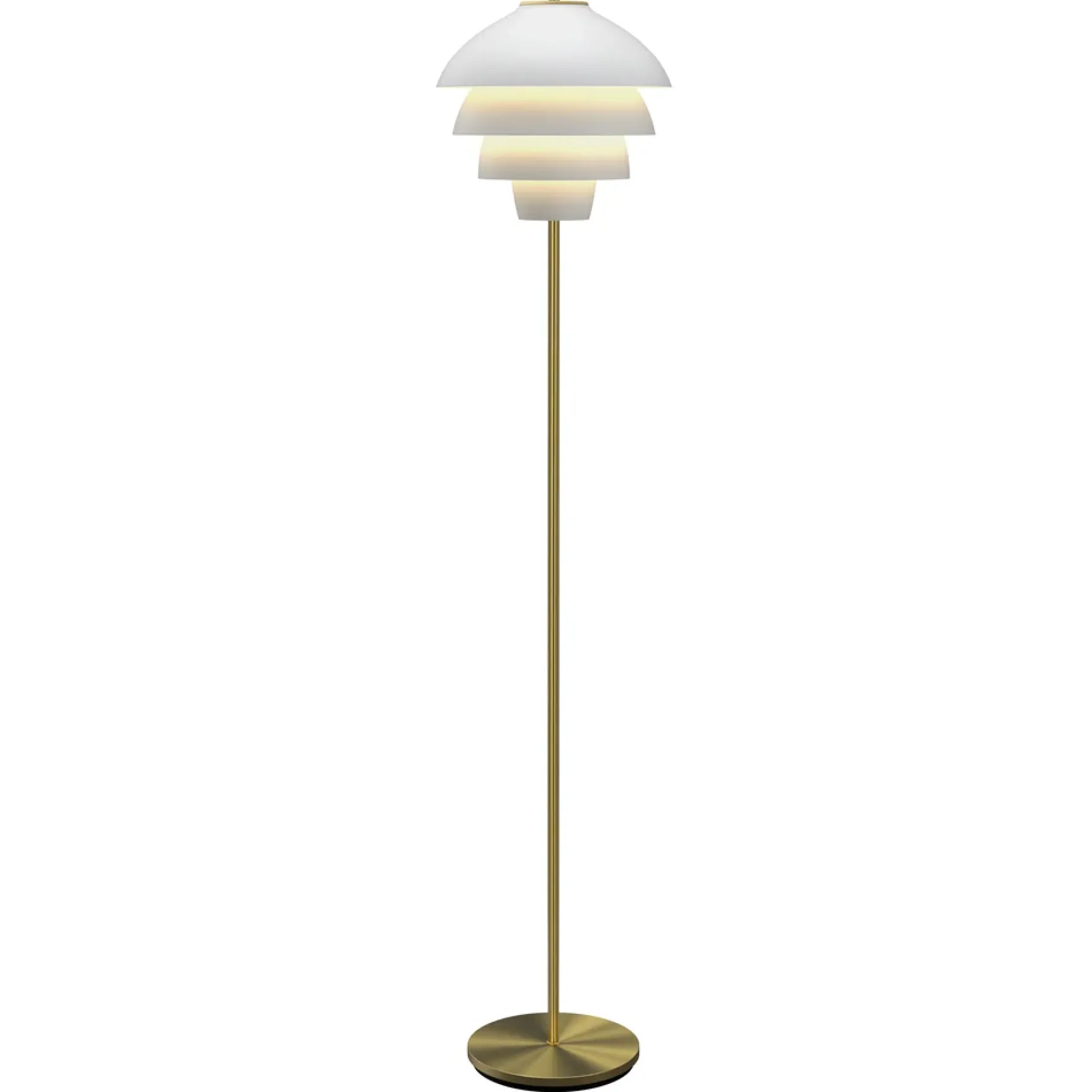 Valencia gulvlampe hvit/messing