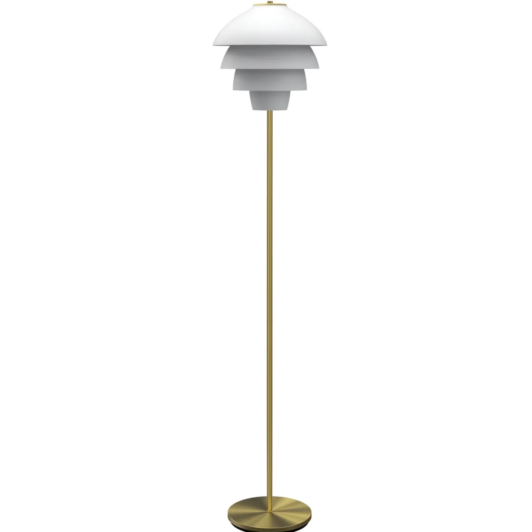 Valencia gulvlampe hvit/messing