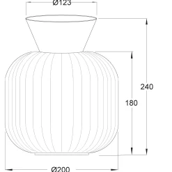 Vanja takplafond messing/opal
