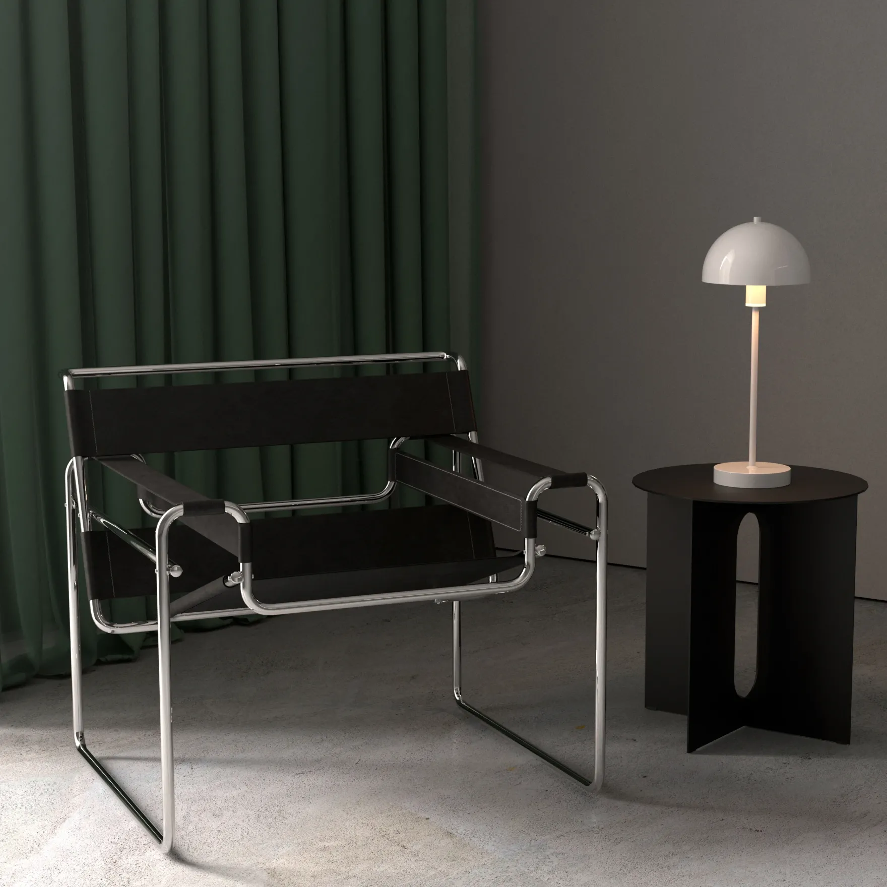 Vienda bordlampe blank hvit