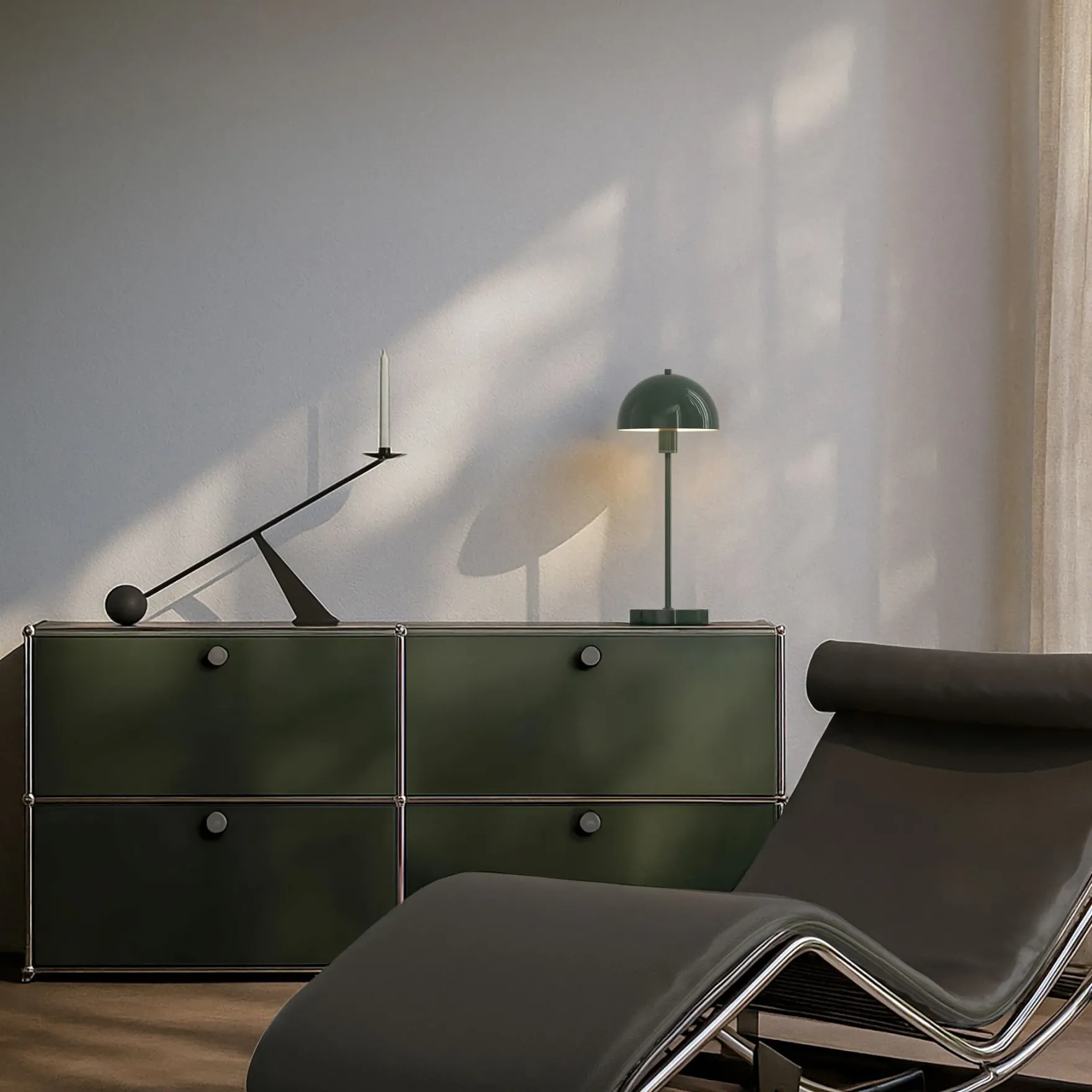 Vienda bordlampe oak leaf green
