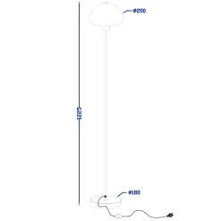 Vienda gulvlampe sort/opal
