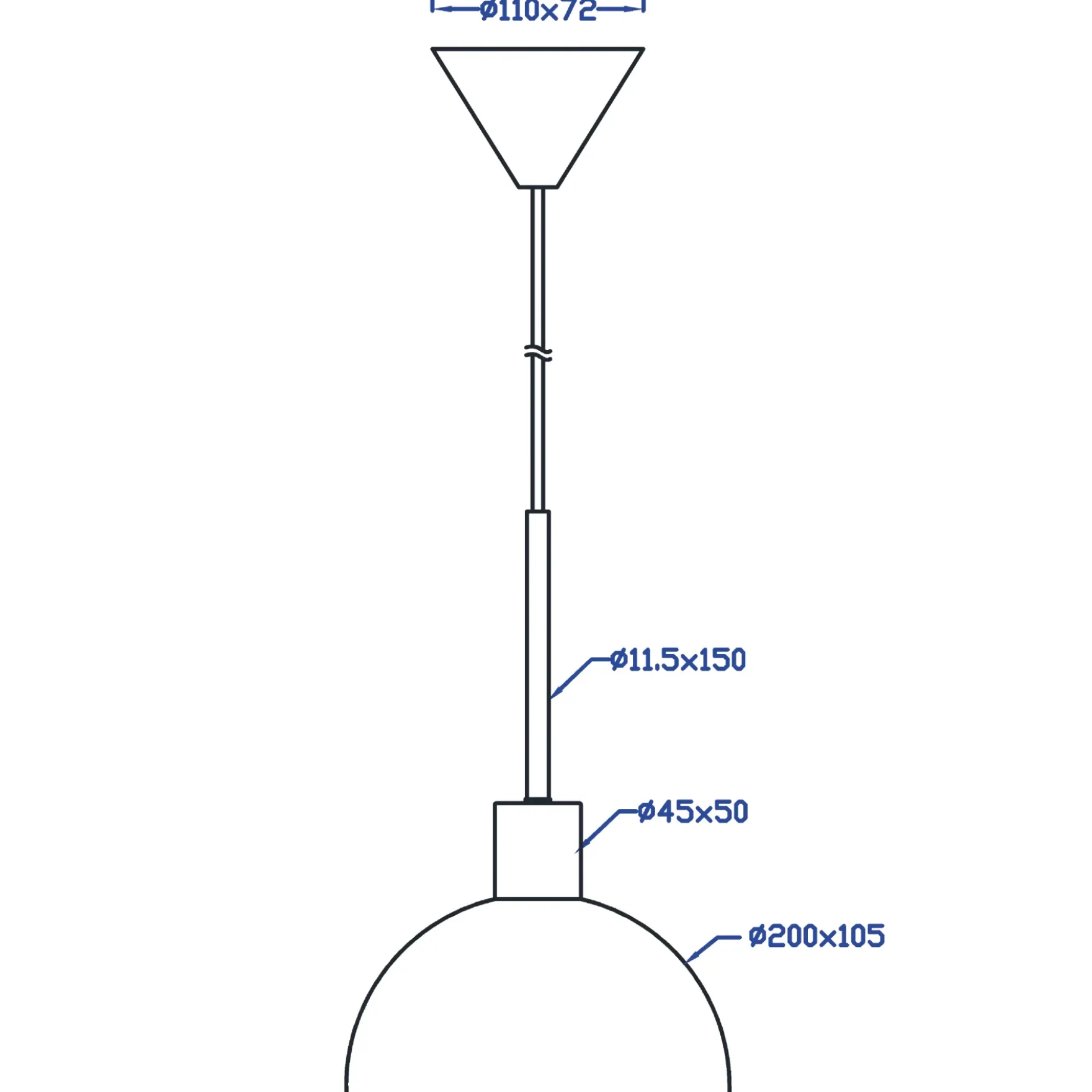 Vienda takpendel messing/opal