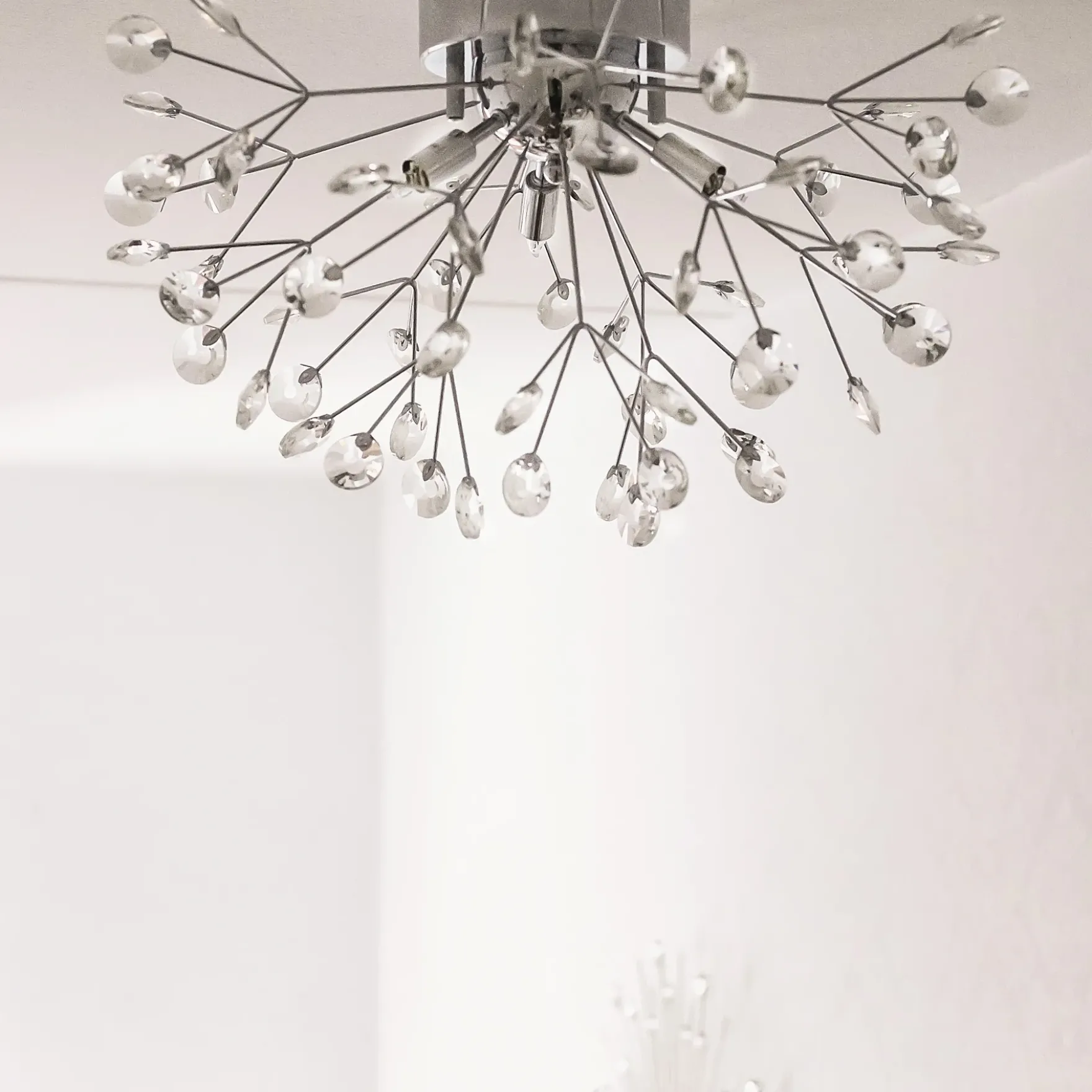 Viva taklampe krystall/krom